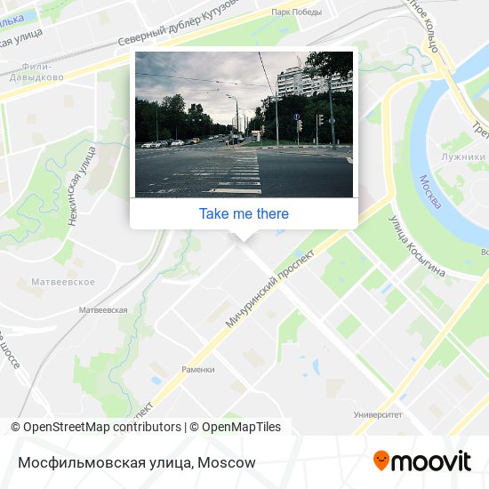 Мосфильмовская улица map