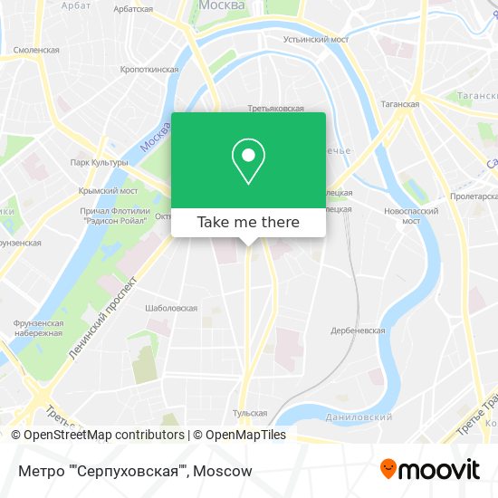 Метро ""Серпуховская"" map