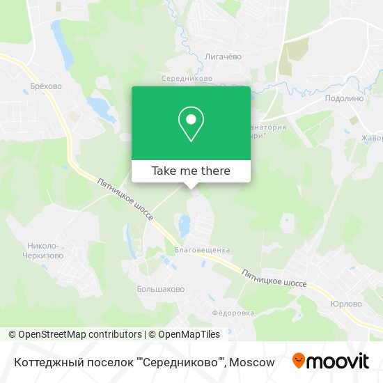 Коттеджный поселок ""Середниково"" map