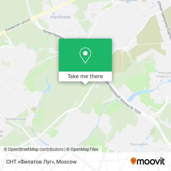 СНТ «Филатов Луг» map