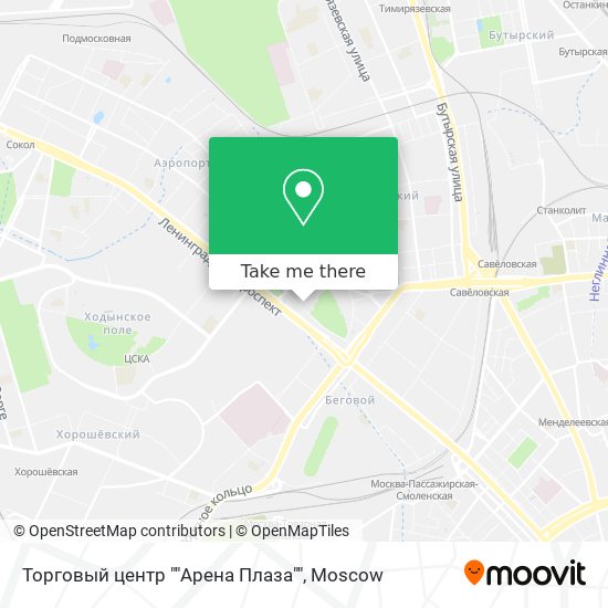 Торговый центр ""Арена Плаза"" map