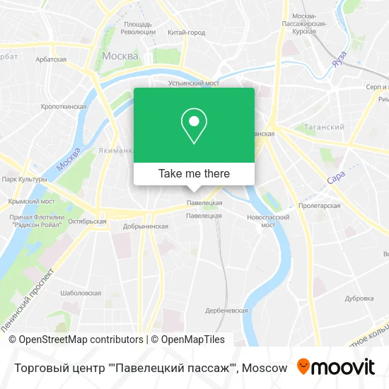 Торговый центр ""Павелецкий пассаж"" map