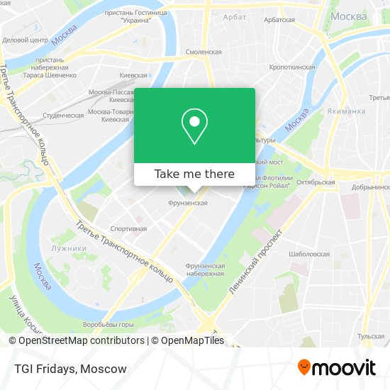 TGI Fridays map