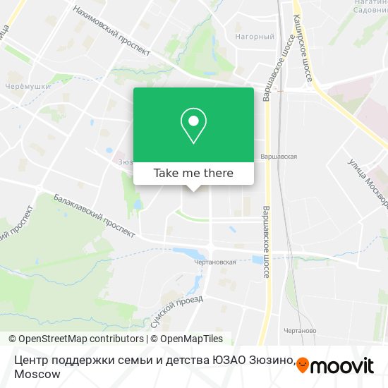 Центр поддержки семьи и детства ЮЗАО Зюзино map
