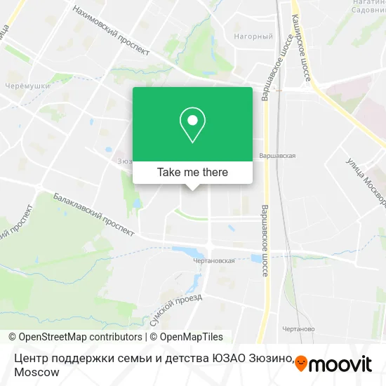 Центр поддержки семьи и детства ЮЗАО Зюзино map