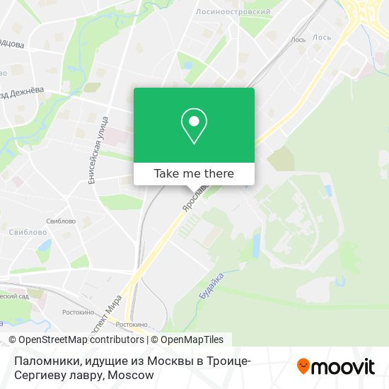 Паломники, идущие из Москвы в Троице-Сергиеву лавру map