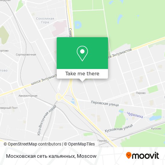 Московская сеть кальянных map