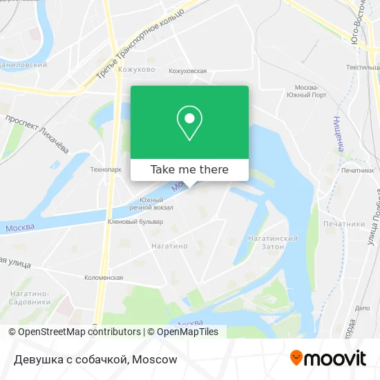 Девушка с собачкой map