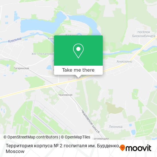 Территория корпуса № 2 госпиталя им. Бурденко map