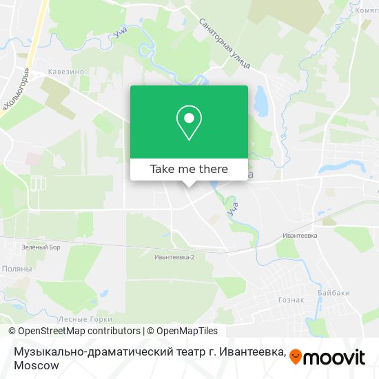 Музыкально-драматический театр г. Ивантеевка map