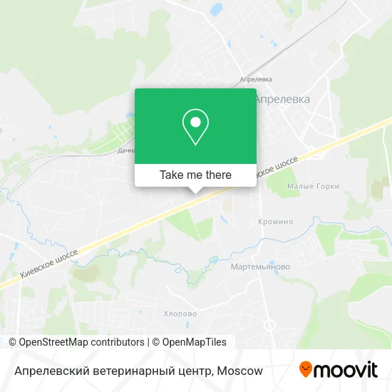 Апрелевский ветеринарный центр map