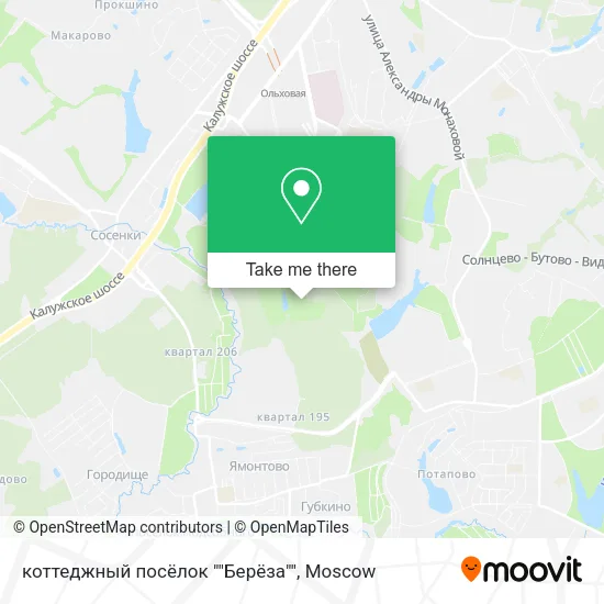 коттеджный посёлок ""Берёза"" map