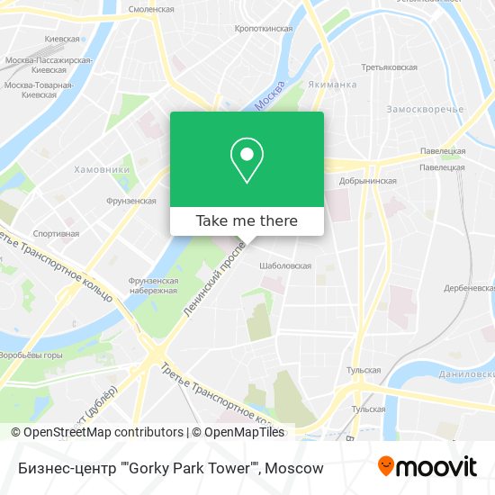 Бизнес-центр ""Gorky Park Tower"" map