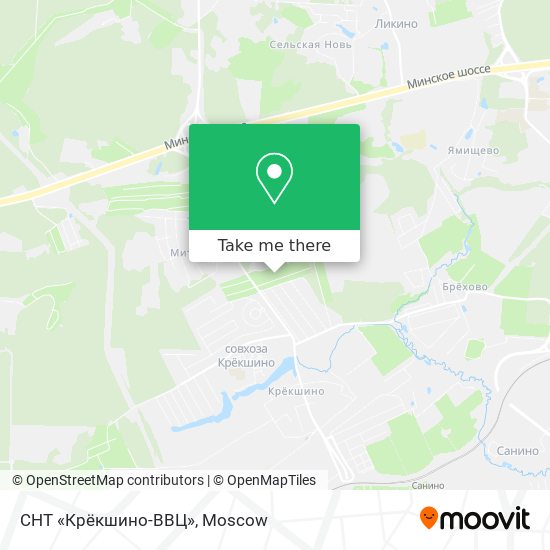 СНТ «Крёкшино-ВВЦ» map