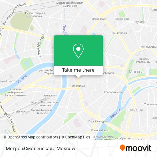 Метро «Смоленская» map