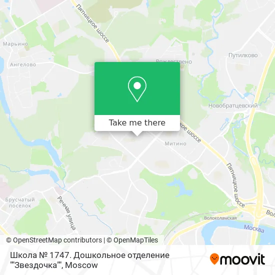 Школа № 1747. Дошкольное отделение ""Звездочка"" map