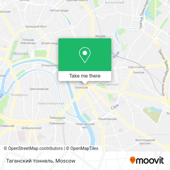 Таганский тоннель map
