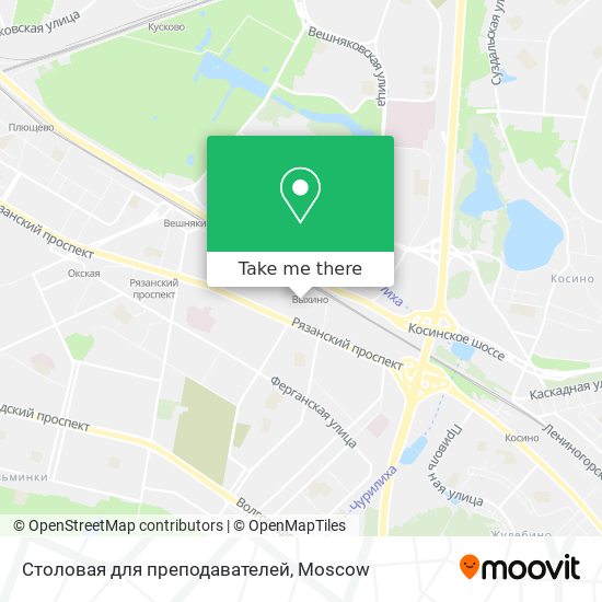 Столовая для преподавателей map