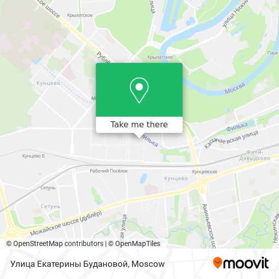 Улица Екатерины Будановой map