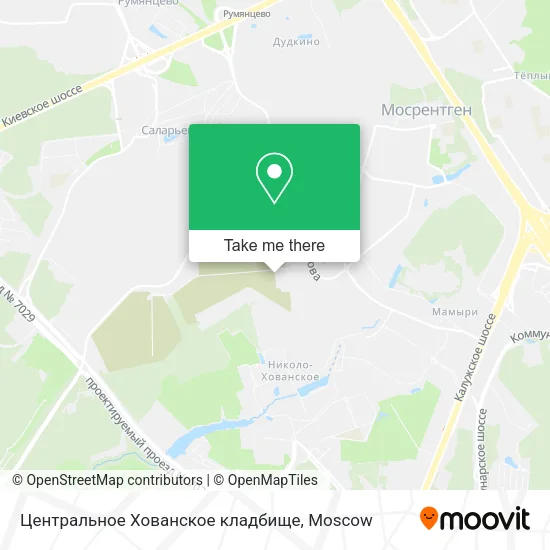 Центральное Хованское кладбище map