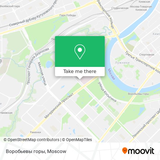 Воробьевы горы map