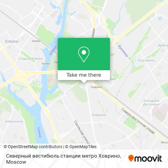 Северный вестибюль станции метро Ховрино map