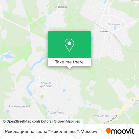 Рекреационная зона ""Николин лес"" map