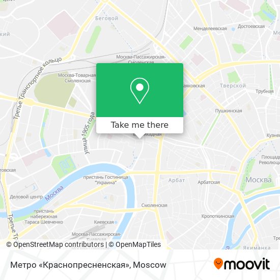 Метро «Краснопресненская» map