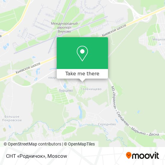 СНТ «Родничок» map