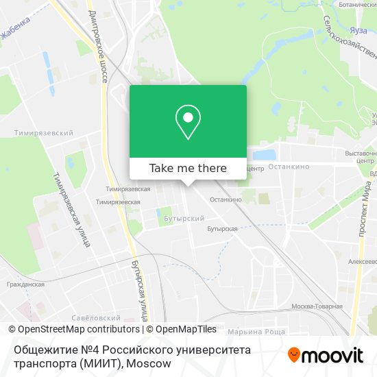 Общежитие №4 Российского университета транспорта (МИИТ) map