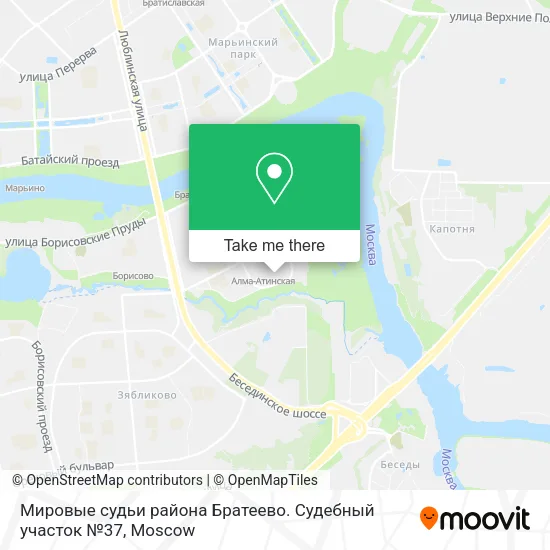 Мировые судьи района Братеево. Судебный участок №37 map