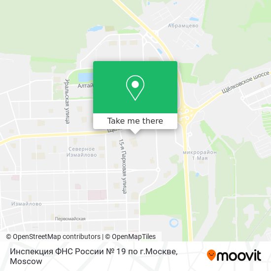 Инспекция ФНС России № 19 по г.Москве map