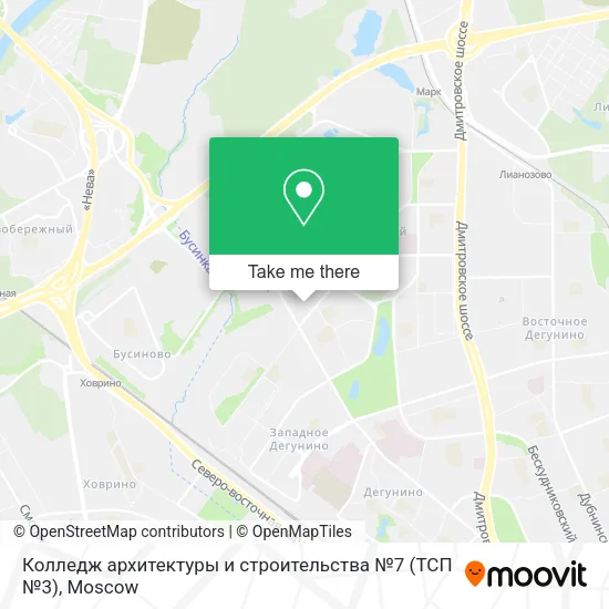 Колледж архитектуры и строительства №7 (ТСП №3) map