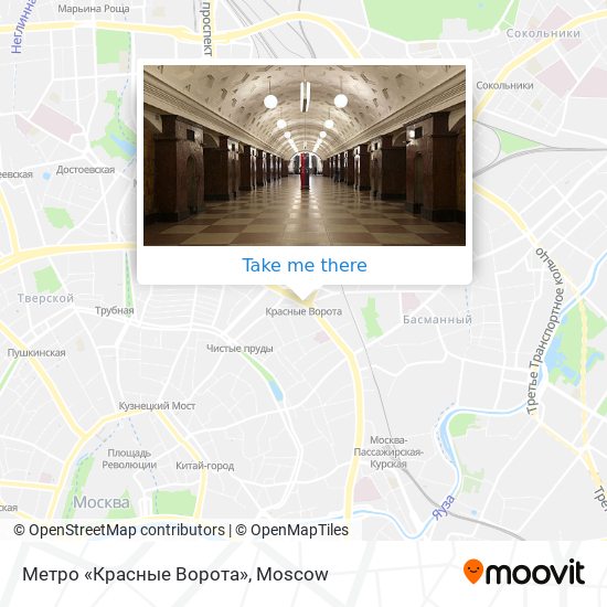 Метро «Красные Ворота» map