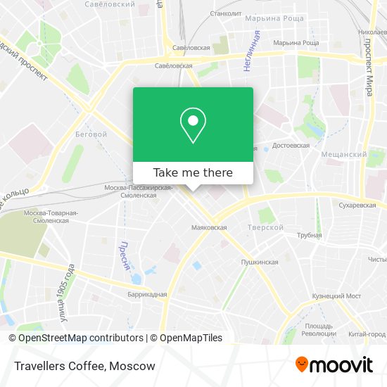 Travellers Coffee map