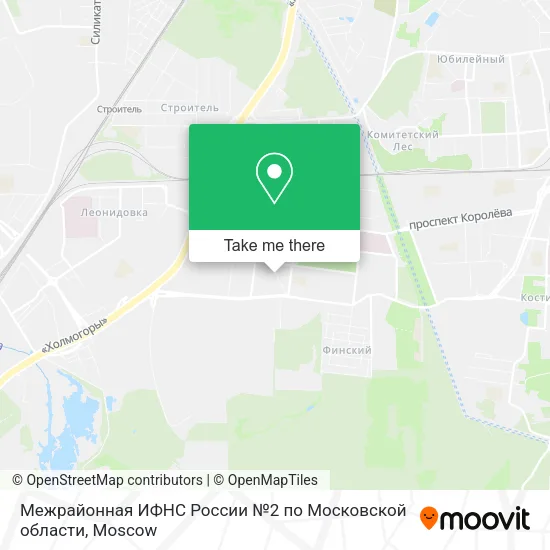 Межрайонная ИФНС России №2 по Московской области map