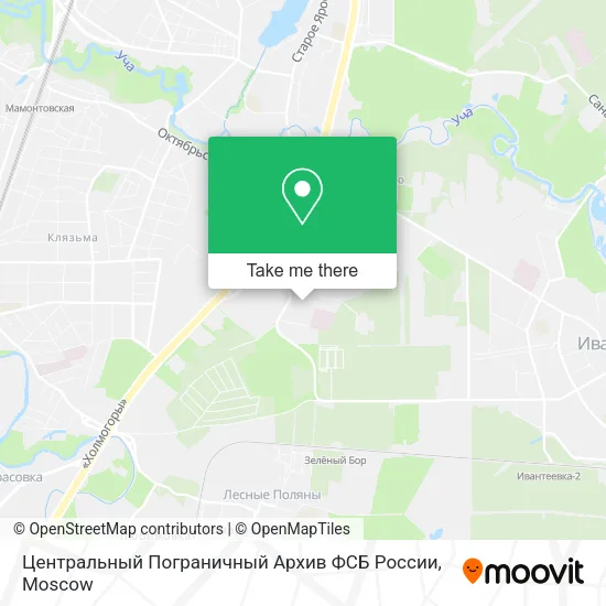 Центральный Пограничный Архив ФСБ России map