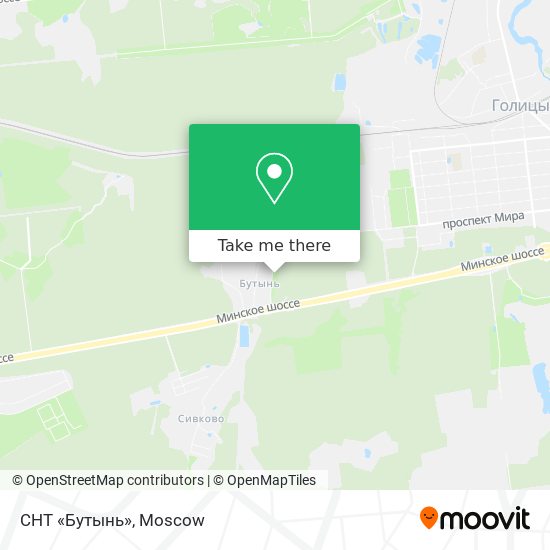 СНТ «Бутынь» map