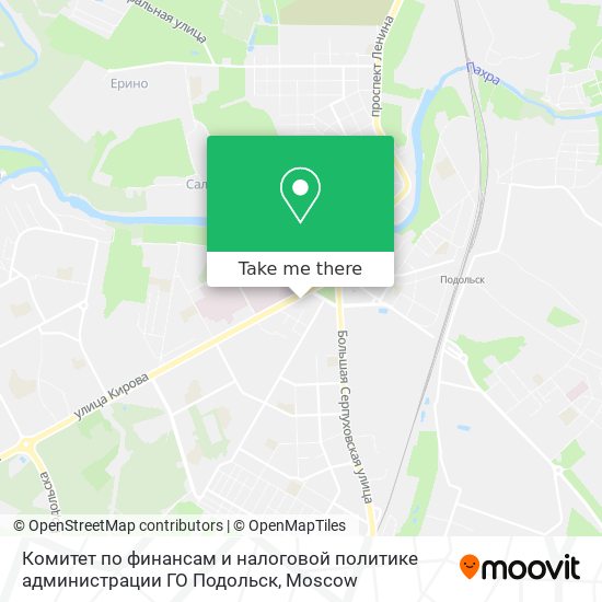 Комитет по финансам и налоговой политике администрации ГО Подольск map