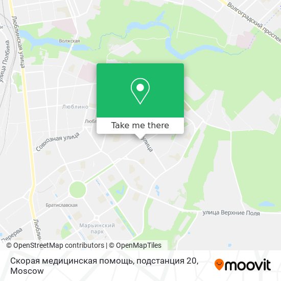 Скорая медицинская помощь, подстанция 20 map