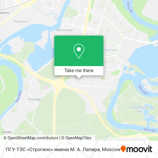 ПГУ-ТЭС «Строгино» имени М. А. Лапира map