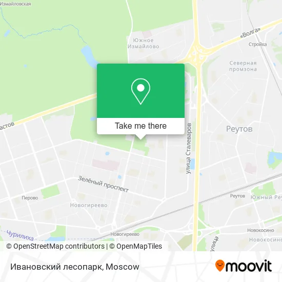 Ивановский лесопарк map
