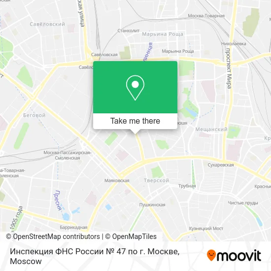 Инспекция ФНС России № 47 по г. Москве map