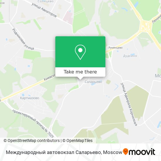 Международный автовокзал Саларьево map