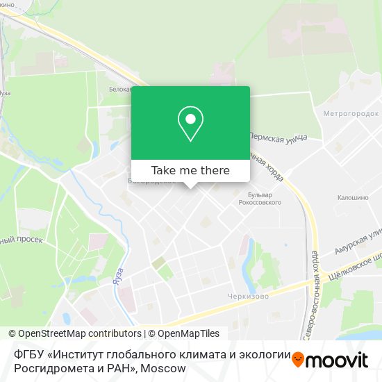 ФГБУ «Институт глобального климата и экологии Росгидромета и РАН» map