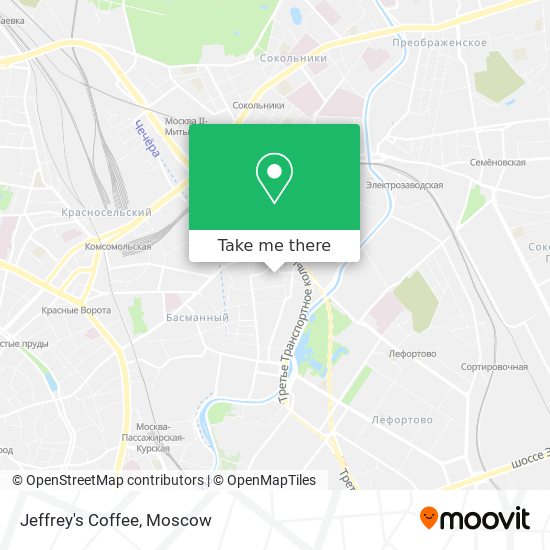 Jeffrey's Coffee map