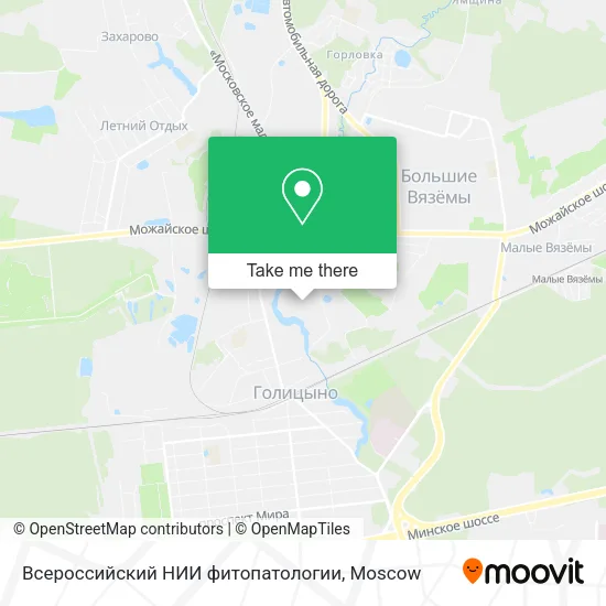 Всероссийский НИИ фитопатологии map