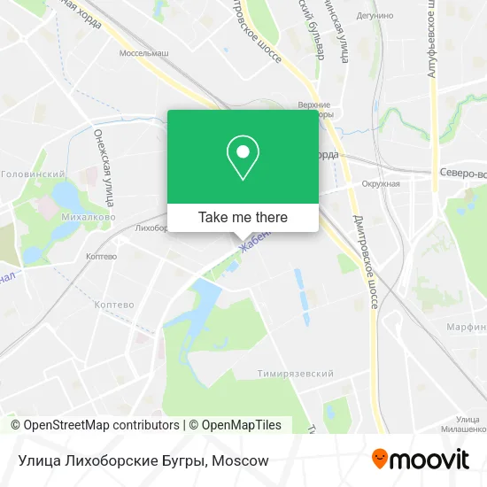 Улица Лихоборские Бугры map