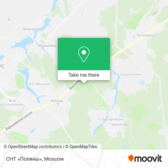 СНТ «Поляны» map
