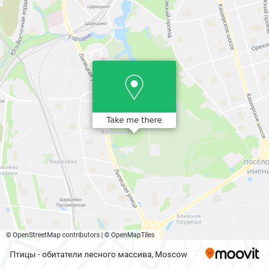Птицы - обитатели лесного массива map